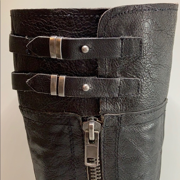 Franco Sarto Patina Leather zipper knee high boots - Picture 4 of 8